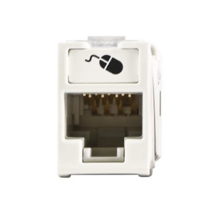 Jack Ultramax Cat6A, UTP, Montaje Híbrido en Placa de Pared (Plano y Angulado), Color Blanco, Punch Down