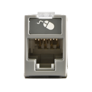 Jack Ultramax Cat6A, UTP, Montaje Híbrido en Placa de Pared (Plano y Angulado), Color Gris, Punch Down