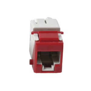 Jack Ultramax Cat6, UTP, Tipo Keystone, Color Rojo, Punch Down