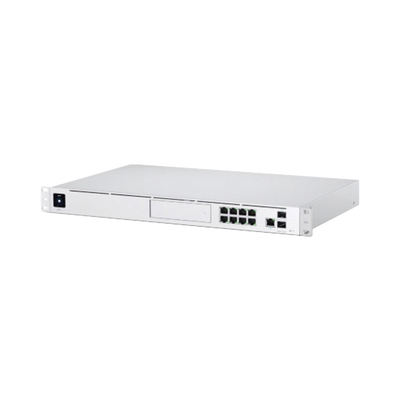 UniFi OS Console: Dream Machine Pro, con 1 puerto WAN Gigabit RJ45, 1 puerto WAN 10G SFP+ / 8 puertos LAN Gigabit RJ-45, y una bahía de HDD 3.5″ (No incluye HDD), Integra todas las aplicaciones UniFi