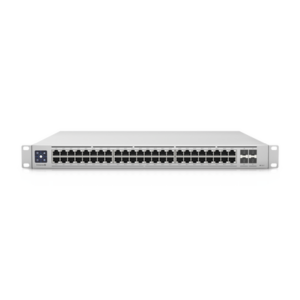 UniFi Switch Enterprise administrable capa 3, 48 puertos 2.5GbE RJ45 POE+, 4 puertos 10G SFP+, 720W, con pantalla táctil de 1.3″