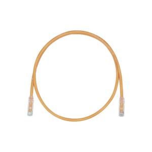 Cable de Parcheo, UTP Cat5e, Diámetro Reducido (28AWG), Color Naranja, 0.30 Metros (1 Pie)