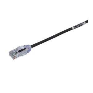 Cable de Parcheo TX6, UTP Cat6, Diámetro Reducido (28AWG), Color Negro, 0.5 Metros (1.64 Pies)