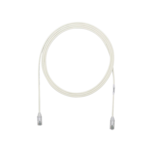 Cable de Parcheo TX6, UTP Cat6, Diámetro Reducido (28AWG), Color Blanco Mate, 3.05 Metros (10 Pies)