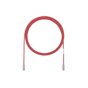 Cable de Parcheo TX6, UTP Cat6, Diámetro Reducido (28AWG), Color Rojo, 3.05 Metros (10 Pies)