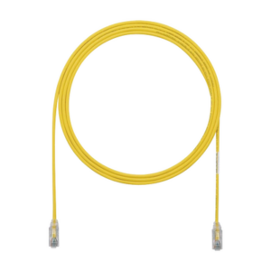 Cable de Parcheo TX6, UTP Cat6, Diámetro Reducido (28AWG), Color Amarillo, 3.05 Metros (10 Pies)