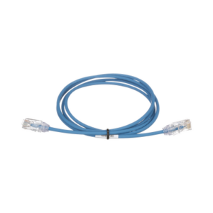Cable de Parcheo TX6, UTP Cat6, Diámetro Reducido (28AWG), Color Azul, 0.61 Metros (2 Pies)