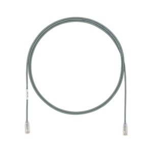 Cable de Parcheo TX6, UTP Cat6, Diámetro Reducido (28AWG), Color Gris, 0.91 Metros (3 Pies)