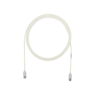 Cable de Parcheo TX6, UTP Cat6, Diámetro Reducido (28AWG), Color Blanco Mate, 1.22 Metros (4 Pies)