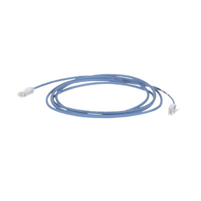 Cable de Parcheo TX6, UTP Cat6, Diámetro Reducido (28AWG), Color Azul, 13.11 Metros (43 Pies)