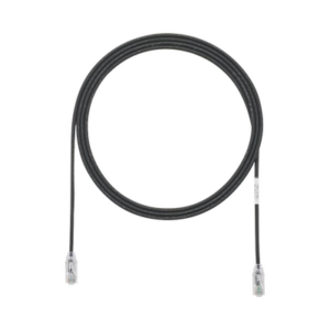 Cable de Parcheo TX6, UTP Cat6, Diámetro Reducido (28AWG), Color Negro, 1.22 Metros (4 Pies)
