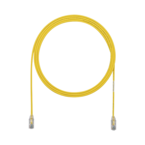 Cable de Parcheo TX6, UTP Cat6, Diámetro Reducido (28AWG), Color Amarillo, 1.22 Metros (4 Pies)