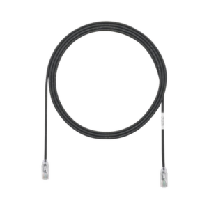 Cable de Parcheo TX6, UTP Cat6, Diámetro Reducido (28AWG), Color Negro, 2.13 Metros (7 Pies)
