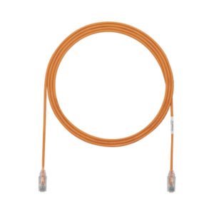 Cable de Parcheo TX6, UTP Cat6, Diámetro Reducido (28AWG), Color Naranja, 2.13 Metros (7 Pies)