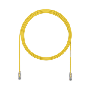 Cable de Parcheo TX6, UTP Cat6, Diámetro Reducido (28AWG), Color Amarillo, 2.13 Metros (7 Pies)
