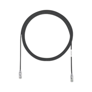 Cable de Parcheo TX6, UTP Cat6, Diámetro Reducido (28AWG), Color Negro, 2.44 Metros (8 Pies)