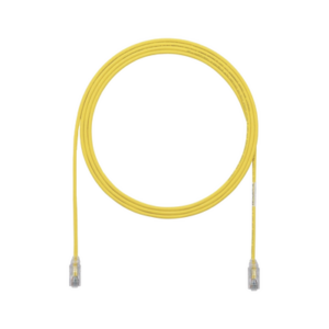 Cable de Parcheo UTP Cat6A, CM/LSZH, Diámetro Reducido (28AWG), Color Amarillo, 5.18 Metros (17 Pies)