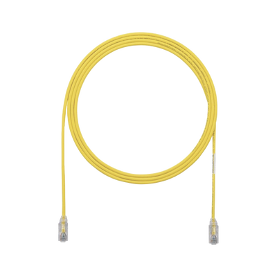 Cable de Parcheo UTP Cat6A, CM/LSZH, Diámetro Reducido (28AWG), Color Amarillo, 5.18 Metros (17 Pies)