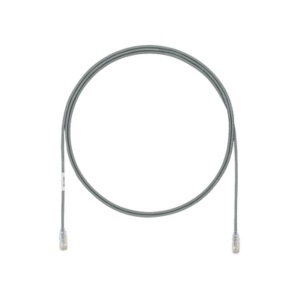 Cable de Parcheo UTP Cat6A, CM/LSZH, Diámetro Reducido (28AWG), Color Gris, 0.30 Metros (1 Pie)