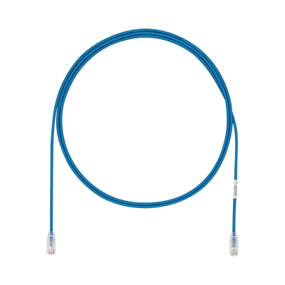 Cable de Parcheo UTP Cat6A, CM/LSZH, Diámetro Reducido (28AWG), Color Azul, 6.71 Metros (22 Pies)
