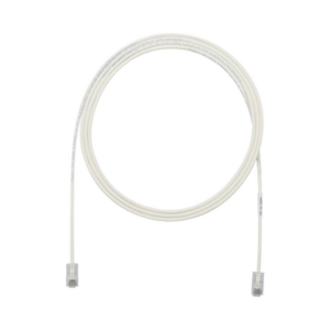 Cable de Parcheo UTP Cat6A, CM/LSZH, Diámetro Reducido (28AWG), Color Blanco Mate, 9.14 Metros (30 Pies)