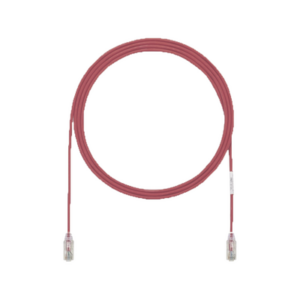 Cable de Parcheo UTP Cat6A, CM/LSZH, Diámetro Reducido (28AWG), Color Rojo, 0.91 Metros (3 Pies)
