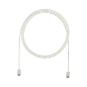 Cable de Parcheo UTP Cat6A, CM/LSZH, Diámetro Reducido (28AWG), Color Blanco Mate, 1.52 Metros (5 Pies)