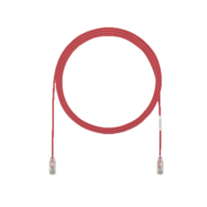 Cable de Parcheo UTP Cat6A, CM/LSZH, Diámetro Reducido (28AWG), Color Rojo, 1.52 Metros (5 Pies)