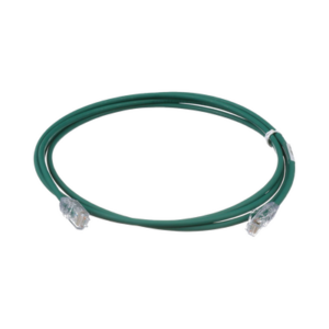 Cable de Parcheo UTP Cat6A, CM/LSZH, Diámetro Reducido (28AWG), Color Verde, 2.13 Metros (7 Pies)