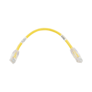 Cable de Parcheo TX6, UTP Cat6, 24 AWG, CM, Color Amarillo, 0.3 Metros (1 Pie)