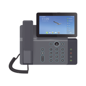 Videoteléfono IP inteligente Insignia, Android 9.0, 20 líneas SIP, pantalla a color 7″ ajustable, Teclado de iluminación configurable, PoE, conferencia local de 10 vías.