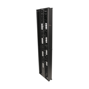 Organizador RouteIT Vertical Doble de 45UR, Fabricado en Acero Laminado en Frío 16AWG, 6in (152mm) de Ancho