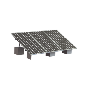 Montaje para 3 Panel Solar, Riel “8” de 4050mm para Módulos con Espesor de 35mm, Velocidad de Viento Máx. 136km/h (20° a 45°)