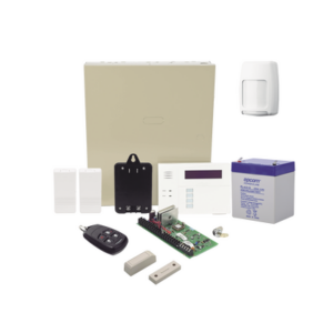 Kit Inalámbrico de panel VISTA48 con Teclado Alfanumérico 6160RF, Receptor para sensores Inalámbricos, Batería, Transformador, 2 Contactos Magnéticos 5816 con imán, 1 Sensor de Movimiento 5800PIR y un Control Remo