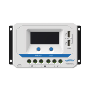 Controlador Solar de Carga PWM 12/24/36/48 V 30 A, Salida USB, con Display