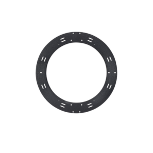 Raqueta de Almacenamiento y Gestión de Holgura Para Cables, de 60.96 cm (24 Pulgadas) de Diámetro, Instalación en Pared o en Rack, Incluye 8 Cintas de Contacto de 30.48 cm (12 Pulgadas), Color Negro