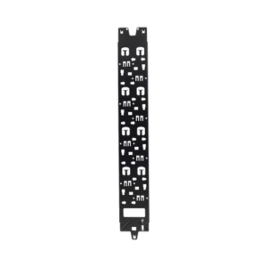 Panel Administrador de Cables Vertical para Gabinete FlexFusion™ de 45RU, Acepta Anillos en D, Anillos S1DR, S2DR y L; S1LR, S2LR, Color Negro