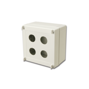 Caja industrial de conexión (Ruggedized), de 4 puertos de cobre o fibra, con protección IP66/IP67 (NEMA 4X)