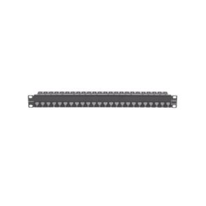 Patch Panel Z-Max de 24 Puertos, Blindado, Precargado con Jacks Categoría 6A, Plano, 1UR