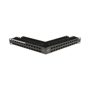 Patch Panel Z-Max de 48 Puertos, Blindado, Precargado con Jacks Categoría 6A, Angulado, 1UR