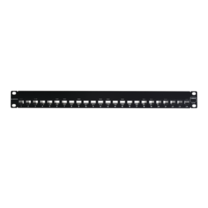 Patch Panel UTP Z-MAX de 24 Puertos, Precargado con Jacks Categoría 6, Plano, 1UR
