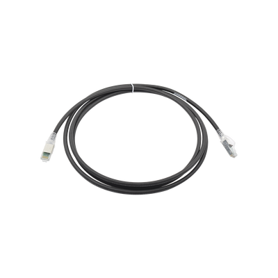 Patch Cord Z-MAX Cat6A S/FTP, CM/LS0H, 2.13 Metros (7 Pies), Color Negro