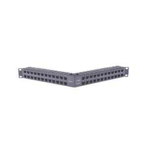 Patch Panel Z-MAX de 48 Puertos, Blindado, Modular (Vacío), Angulado, 1UR