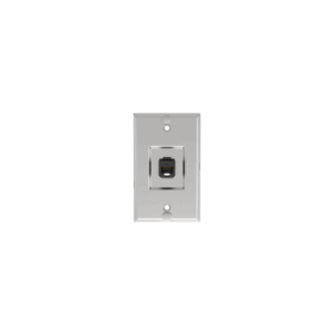 Placa de Pared Telefónica, Salida de 1 Puerto Keystone, Con Jack Cat5e Estilo TP, de Acero Inoxidable