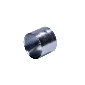 Cople de 2″ ( 51 mm) para Tubo Pared Gruesa (IMC) /Galvanizado / Etiqueta Amarilla.
