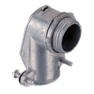 Conector Curvo para Tubo Flexible Metálico de 1/2″ (13 mm).