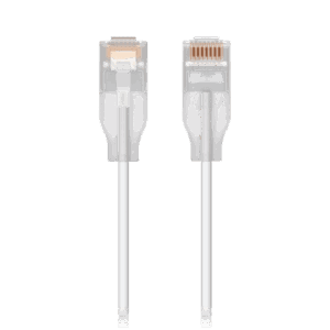 Patchcord UniFi Etherlighting? de 30 cm (11.81 Pulgadas), hasta 10G / Soporta hasta PoE+++ / Conector RJ45 Transparente para Mejores Efectos de Luz con Switches USW PRO MAX