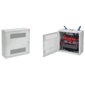Gabinete Rack Horizontal D-Box, 4U, Acero Gris Claro RAL 7035, 48.00 x 24.00 x 8.00 pulgadas, Puerta Reversible 120°, Montaje Minorista, Sistema de Cierre, Ventilación y Cableado Integrado