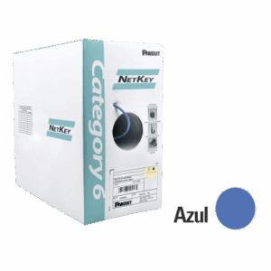 Bobina de Cable UTP 305 Metros (1000 Pies) de Cobre, NetKey, Azul, Categoría 6 (24 AWG), 1000Mbps, Riser (CMR), de 4 Pares
