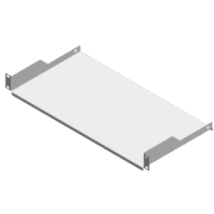 Charola para Rack Blanca de 19″ de 2 postes, 23 cm de Profundidad, 1 Unidad de rack